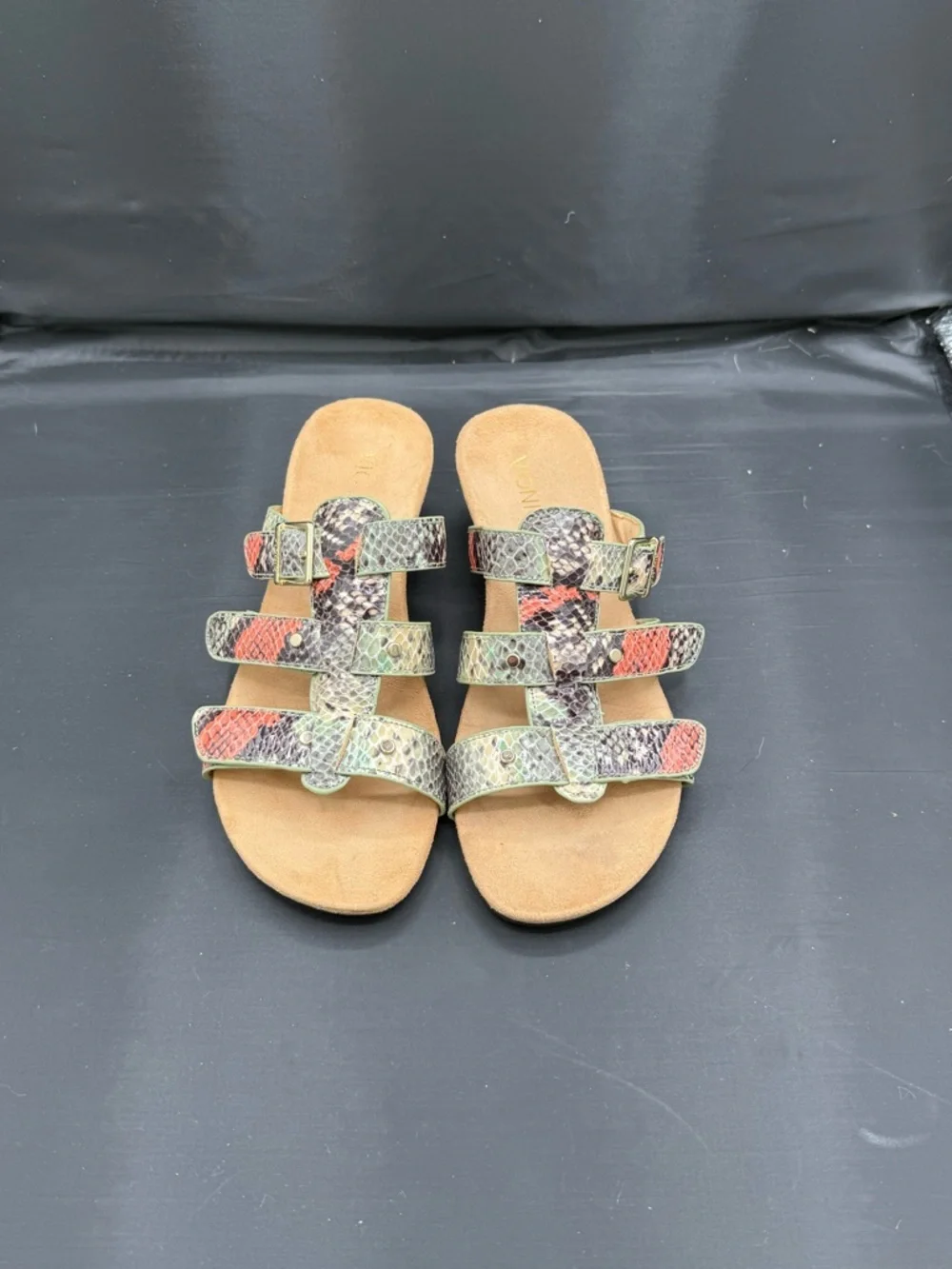 Vionic Snake Print Wedge Heels Boho Y2K Indie Sleaze‎ Strappy- Size 8